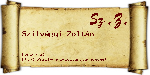 Szilvágyi Zoltán névjegykártya